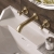 Delphi Windsor Lever Brushed Brass 3-Hole Wall Mounted Basin Mixer Tap | Thumbnail Image
