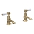 Delphi Windsor Lever Brushed Brass Basin Hot and Cold Taps Pair | Thumbnail Image
