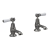Delphi Windsor Lever Brushed Pewter Basin Hot and Cold Taps Pair | Thumbnail Image