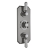 Delphi Windsor Brushed Pewter 2-Outlet Triple Concealed Shower Valve | Thumbnail Image