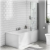 Delphi Zeya P-Shaped Premier Shower Bath 1600mm x 750/850mm - Right Handed