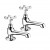 Deva Coronation Basin Taps Pair - Chrome