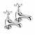 Deva Coronation Bath Taps Pair - Chrome