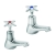 Deva Cross Handle Basin Taps Pair - Chrome