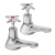 Deva Cross Handle Bath Taps Pair - Chrome