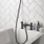 Deva Ethos Pillar Mounted Bath Shower Mixer Tap - Matt Black | Thumbnail Image