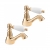 Deva Georgian Basin Taps Pair - Gold