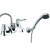 Deva Lever Action 3 Inch Deck Mounted Bath Shower Mixer Tap - Chrome