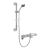 Deva Lever Pillar Mounted Bath Shower Mixer Tap - Chrome Hose & Slide Rail Kit