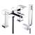 Deva Savvi MK2 Pillar Mounted Bath Shower Mixer Tap with Shower Kit and Wall Bracket - Chrome