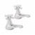 Deva Tudor Traditional Basin Taps Pair - Chrome