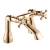 Deva Tudor Pillar Mounted Bath Filler Tap - Gold
