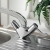 Deva Vitality Lever Action Deck Mounted Kitchen Sink Mixer Tap with Flexi Tails - Chrome
