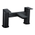 Deva Wai Pillar Mounted Bath Filler Tap - Matt Black