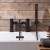 Duchy Caradon Black Pillar Mounted Bath Shower Tap (inc Bracket, Handset and Hose) | Thumbnail Image
