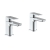 Duchy Caradon Chrome Basin Hot & Cold Taps Pair | Thumbnail Image