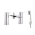 Duchy Caradon Chrome Pillar Mounted Bath Shower Tap (inc Bracket, Handset and Hose) | Thumbnail Image
