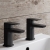 Duchy Caradon Black Basin Hot & Cold Taps Pair | Thumbnail Image