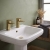 Duchy Caradon Brushed Brass Basin Hot & Cold Taps Pair | Thumbnail Image