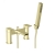 Duchy Caradon Brushed Brass Pillar Mounted Bath Shower Tap (inc Bracket, Handset and Hose) | Thumbnail Image
