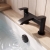 Duchy Hendra Black Pillar Mounted Bath Filler Tap | Thumbnail Image