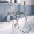 Duchy Hendra Chrome Pillar Mounted Bath Shower Tap (inc Bracket, Handset and Hose) | Thumbnail Image