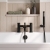 Duchy Hendra Black Pillar Mounted Bath Shower Tap (inc Bracket, Handset and Hose) | Thumbnail Image