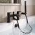 Duchy Hendra Black Pillar Mounted Bath Shower Tap (inc Bracket, Handset and Hose) | Thumbnail Image