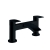 Duchy Hendra Black Pillar Mounted Bath Filler Tap | Thumbnail Image