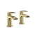 Duchy Hendra Brushed Brass Basin Hot & Cold Taps Pair | Thumbnail Image