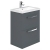 Duchy Nevada 2-Drawer Floor Standing Vanity Unit with Basin 600mm Wide Grey 1 Tap Hole