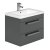 Duchy Nevada 2-Drawer Wall Hung Vanity Unit with Basin 800mm Wide Grey 1 Tap Hole