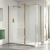 Duchy Padstow Brushed Brass 8mm Wet Room Glasss Shower Screen | Thumbnail Image