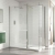Duchy Padstow Chrome 8mm Wet Room Glasss Shower Screen with Swivel Return | Thumbnail Image