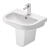 Duravit D-Code Basin and Semi Pedestal 550mm Wide - 1 Tap Hole