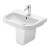 Duravit D-Code Basin and Semi Pedestal 600mm Wide - 1 Tap Hole