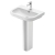 Duravit D-Code Basin and Full Pedestal 600mm Wide - 1 Tap Hole