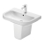 Duravit D-Code Basin and Semi Pedestal 650mm Wide - 1 Tap Hole