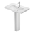 Duravit D-Code Basin and Full Pedestal 800mm Wide - 1 Tap Hole
