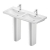 Duravit D-Code Double Basin and Full Pedestal 1200mm Wide - 1 Tap Hole
