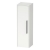 Duravit D-Code 400mm 1-Door Left Hand Opening Tall Unit with Black Handle - Matt White | Thumbnail Image