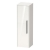 Duravit D-Code 400mm 1-Door Left Hand Opening Tall Unit with Black Handle - Gloss White | Thumbnail Image