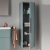 Duravit D-Code 400mm 1-Door Right Hand Opening Tall Unit with Black Handle - Fjord Green