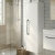 Duravit D-Code 400mm 1-Door Right Hand Opening Tall Unit with Black Handle - Matt White | Thumbnail Image