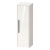 Duravit D-Code 400mm 1-Door Right Hand Opening Tall Unit with Black Handle - Gloss White | Thumbnail Image
