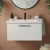 Duravit D-Code Wall Hung 1-Drawer Vanity Unit with Basin and Black Handle 800mm Wide - Gloss White | Thumbnail Image