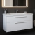 Duravit D-Code Wall Hung 2-Drawer Vanity Unit with Basin and Chrome Handle 1000mm Wide - Matt White | Thumbnail Image