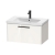 Duravit D-Code Wall Hung 1-Drawer Vanity Unit with Basin and Black Handle 800mm Wide - Gloss White | Thumbnail Image