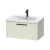 Duravit D-Code Wall Hung 1-Drawer Vanity Unit with Basin and Black Handle 800mm Wide - Pale Green