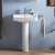 Duravit No.1 Basin and Full Pedestal 650mm Wide - 1 Tap Hole